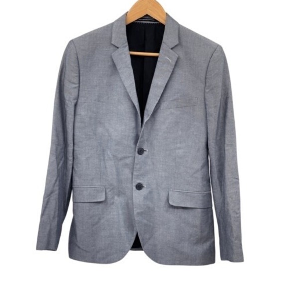 H&M Blazer Suit Jacket Sport Coat Slim Fit Men Size 48 Blue‎